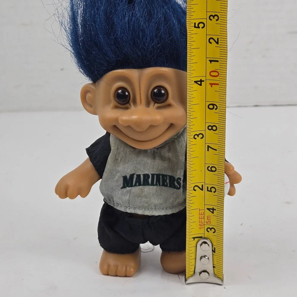 Vtg 90s Russ Troll Doll Seattle Mariners MLB Baseball Blue Hair 4